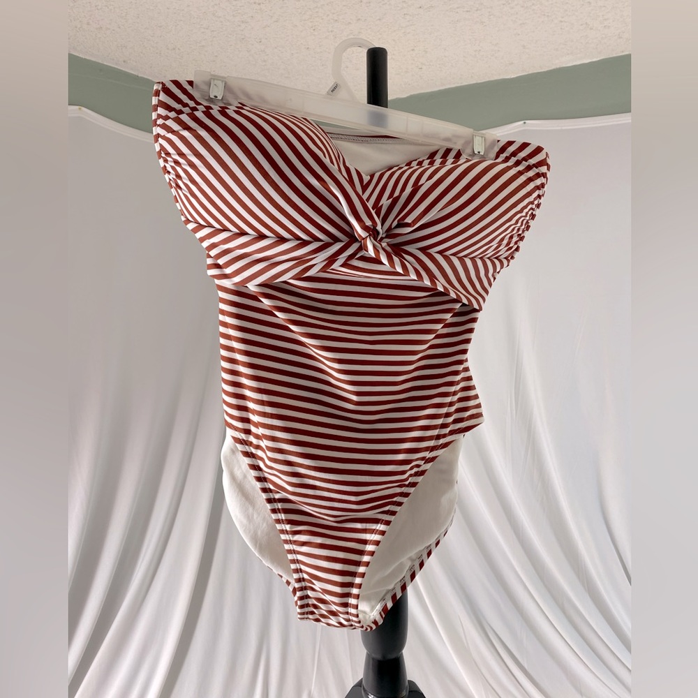 NWT KONA SOL Swimsuit, one piece, red and white